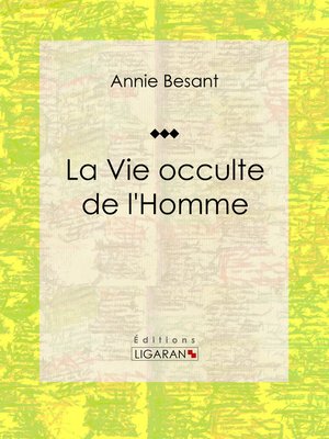 cover image of La Vie occulte de l'Homme